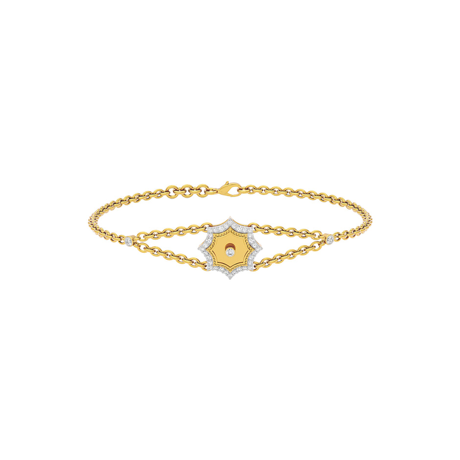The Golden Eye Fashion Diamond Chain Bracelet 18 KT / Yellow Gold