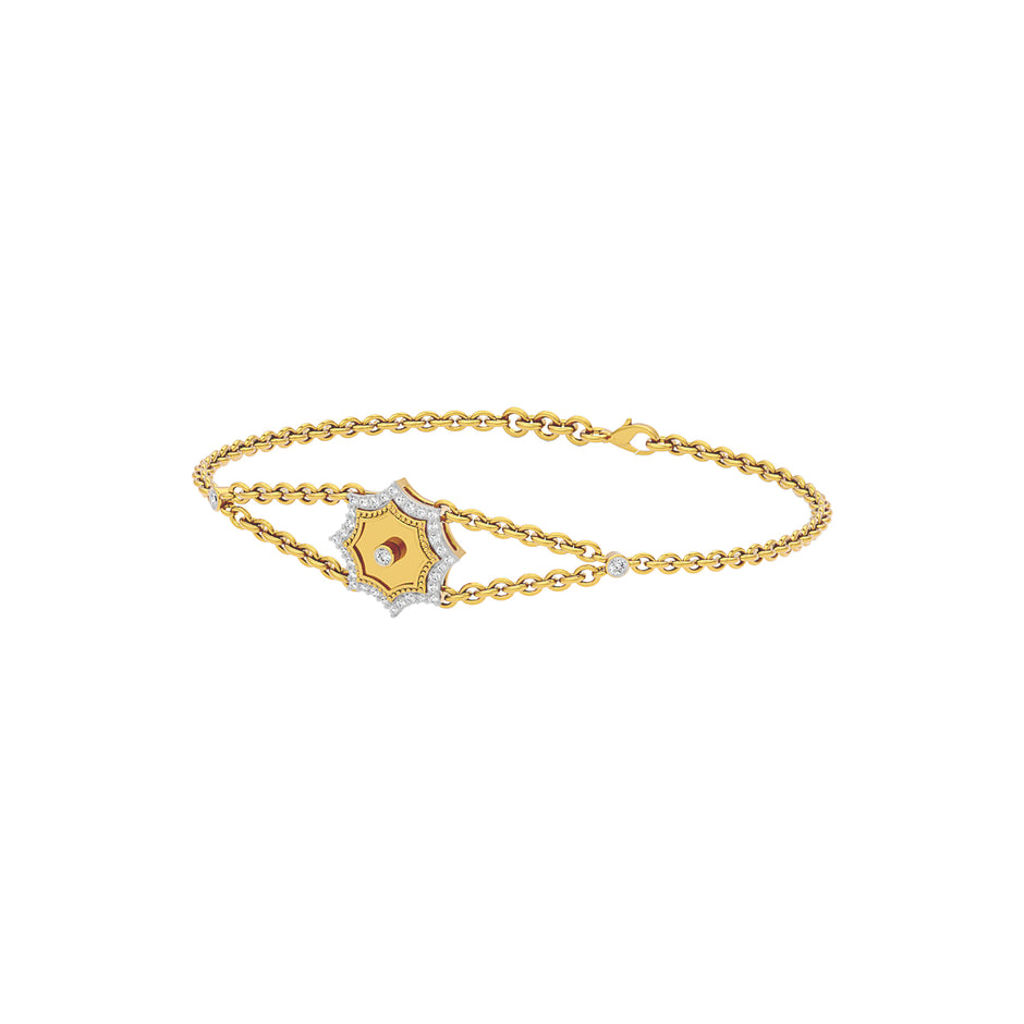 The Golden Eye Fashion Diamond Chain Bracelet 18 KT / Yellow Gold