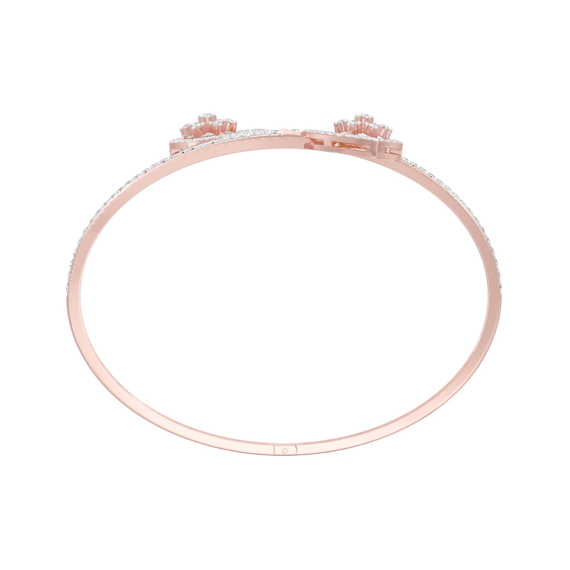 Duo Gleam Diamond Kada Bracelet 18 KT / Rose Gold