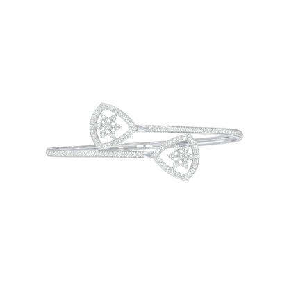 Duo Gleam Diamond Kada Bracelet 18 KT / White Gold