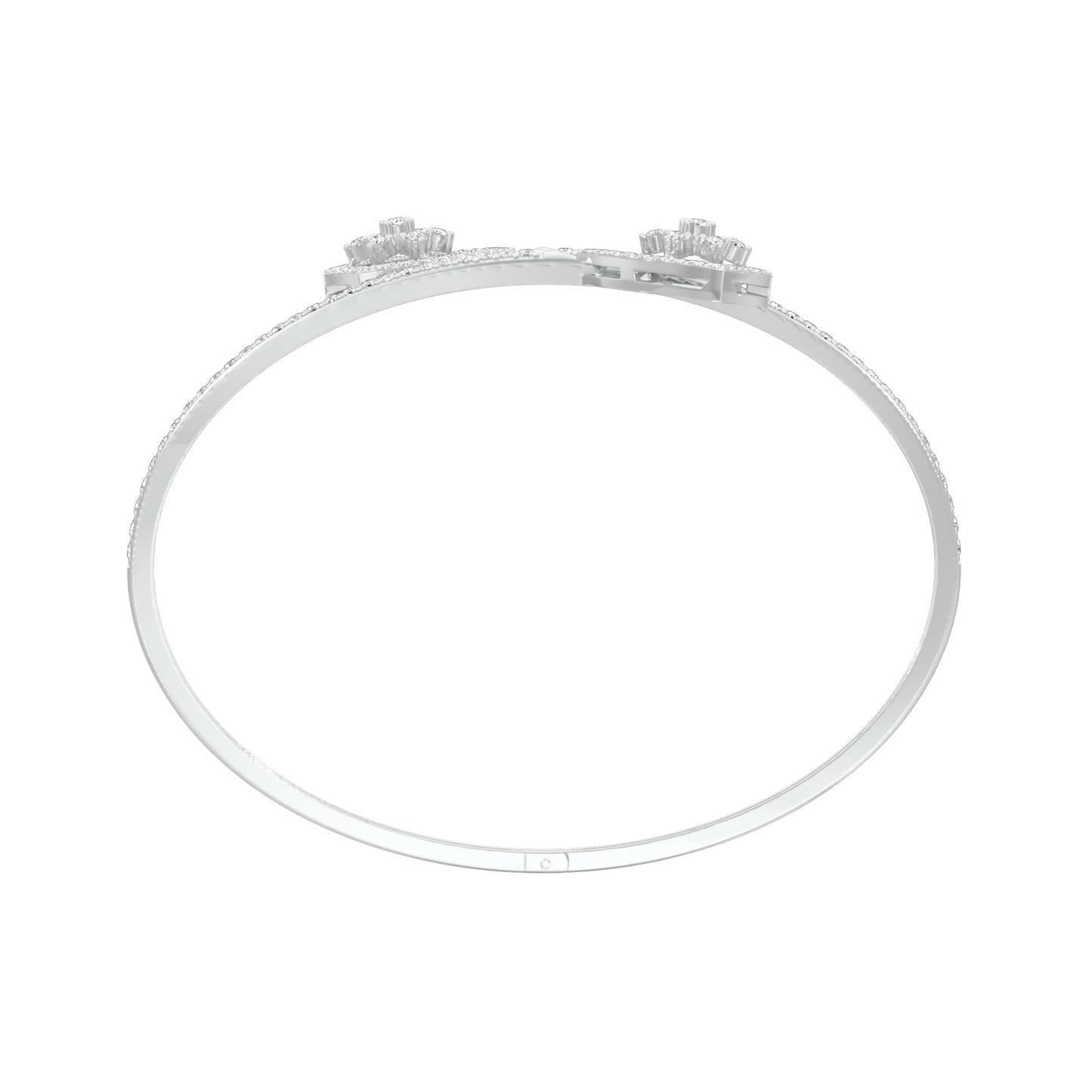 Duo Gleam Diamond Kada Bracelet 18 KT / White Gold