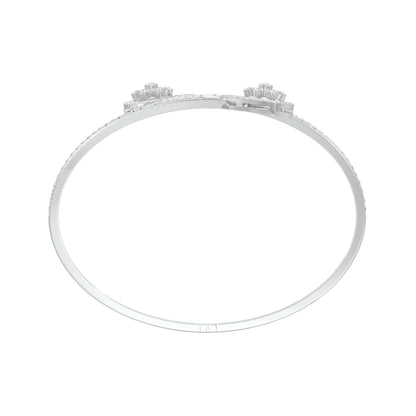 Duo Gleam Diamond Kada Bracelet 18 KT / White Gold