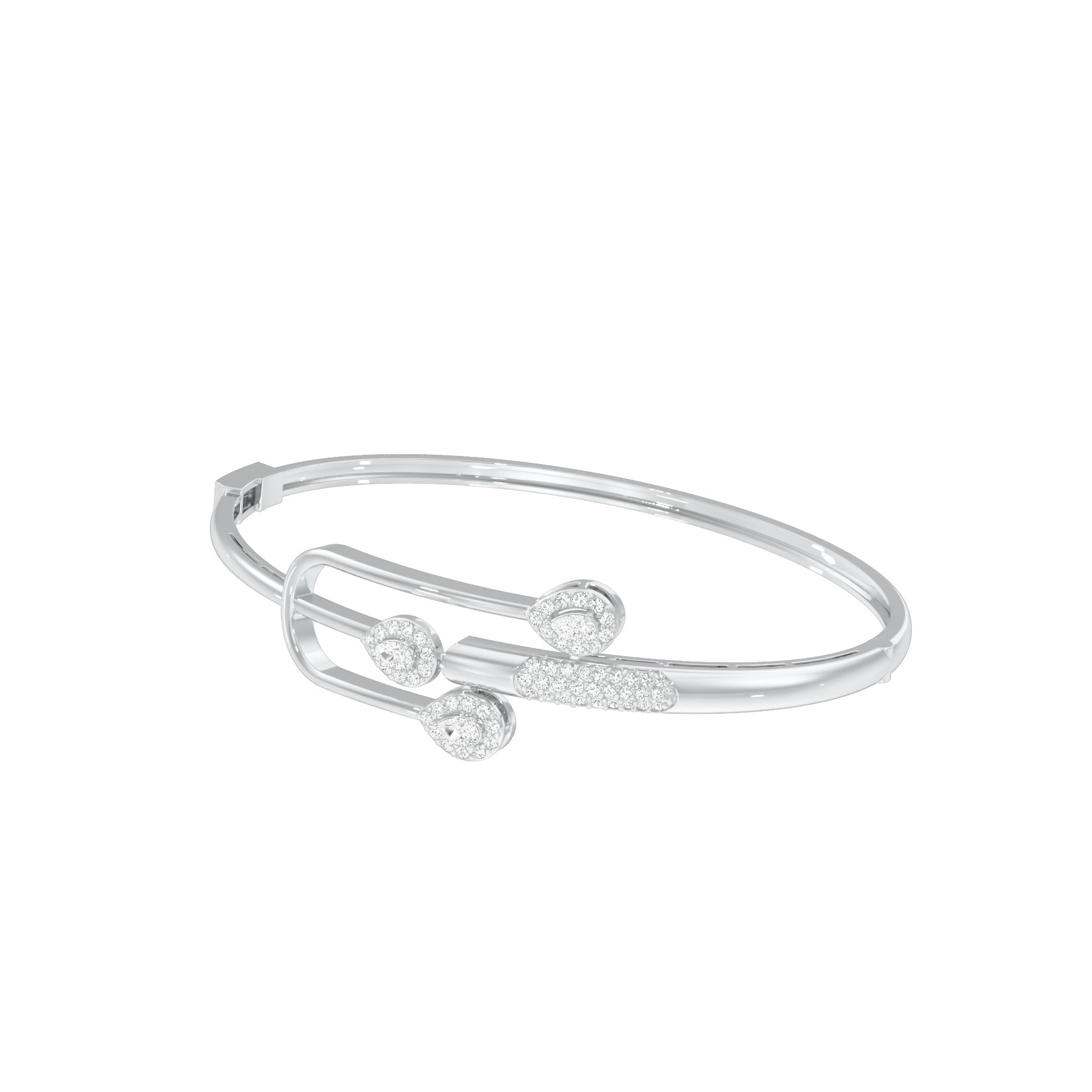 Vega In Bloom Diamond Kada Bracelet 18 KT / White Gold