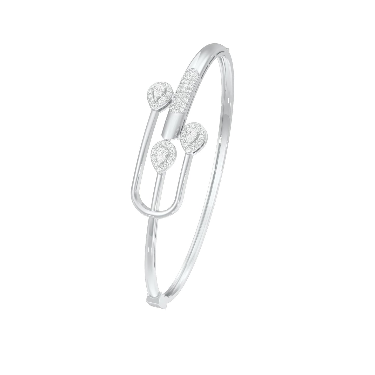 Vega In Bloom Diamond Kada Bracelet 18 KT / White Gold