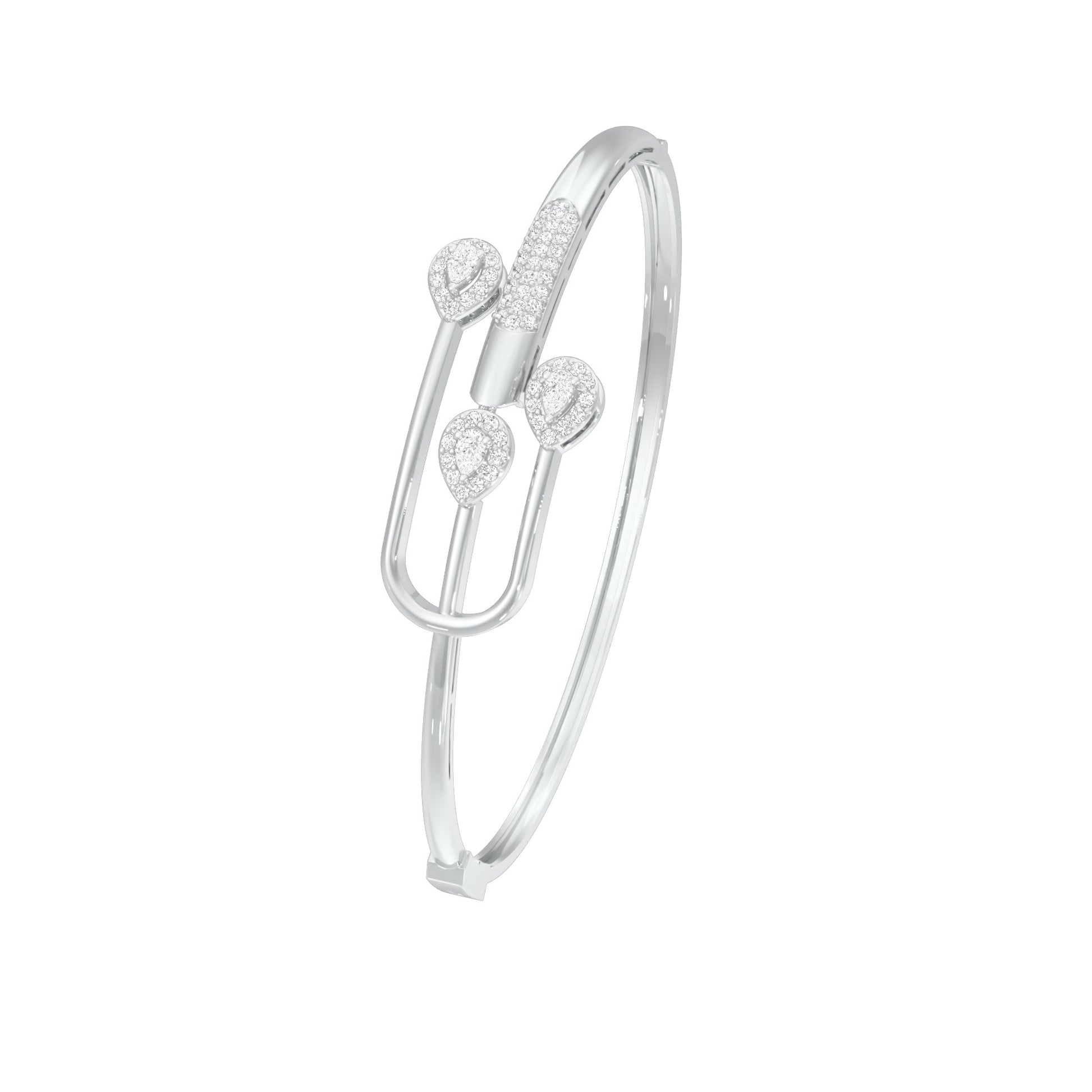 Vega In Bloom Diamond Kada Bracelet 18 KT / White Gold