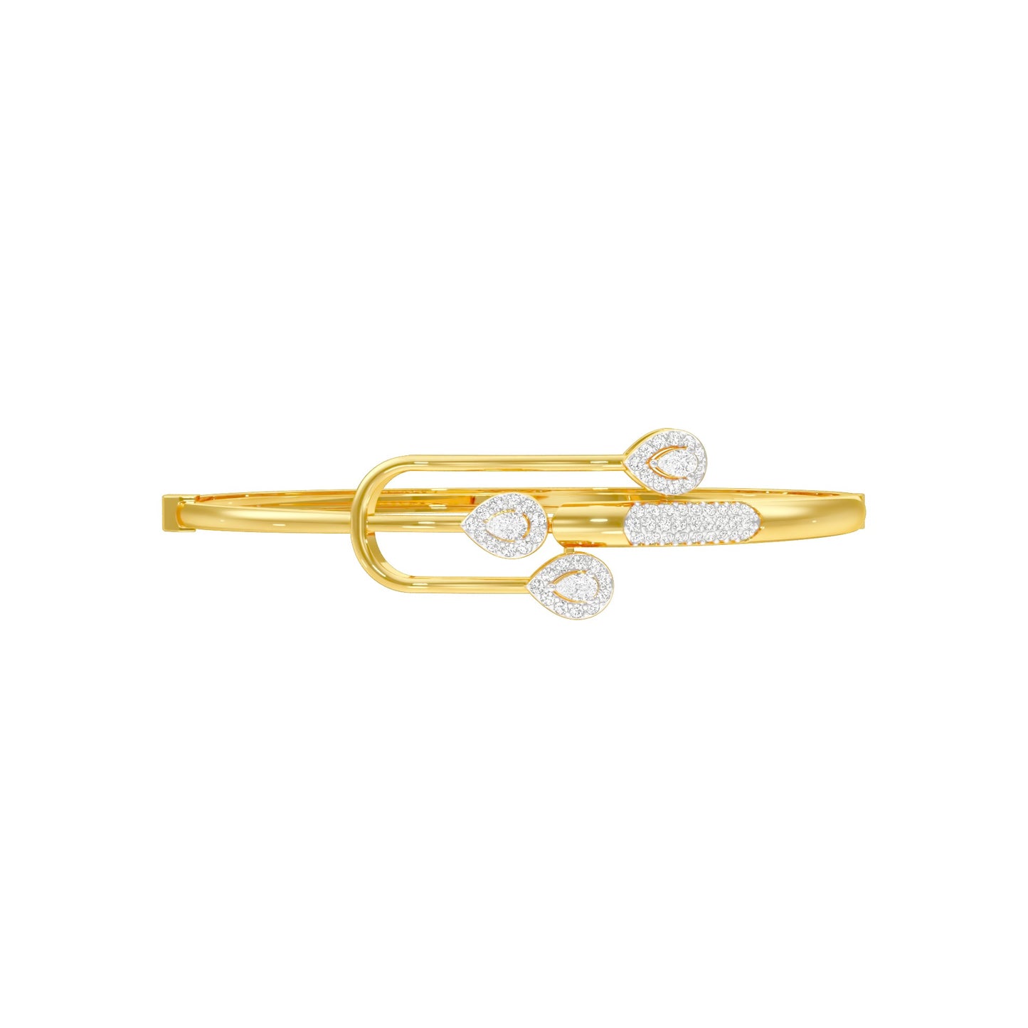 Vega In Bloom Diamond Kada Bracelet 18 KT / Yellow Gold