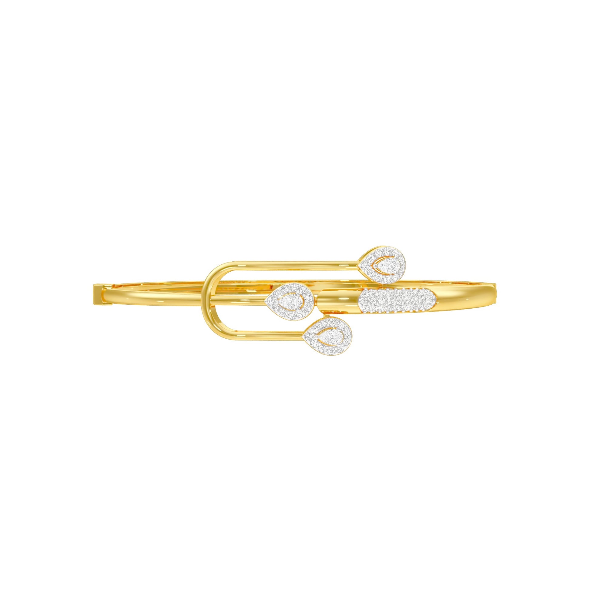 Vega In Bloom Diamond Kada Bracelet 18 KT / Yellow Gold