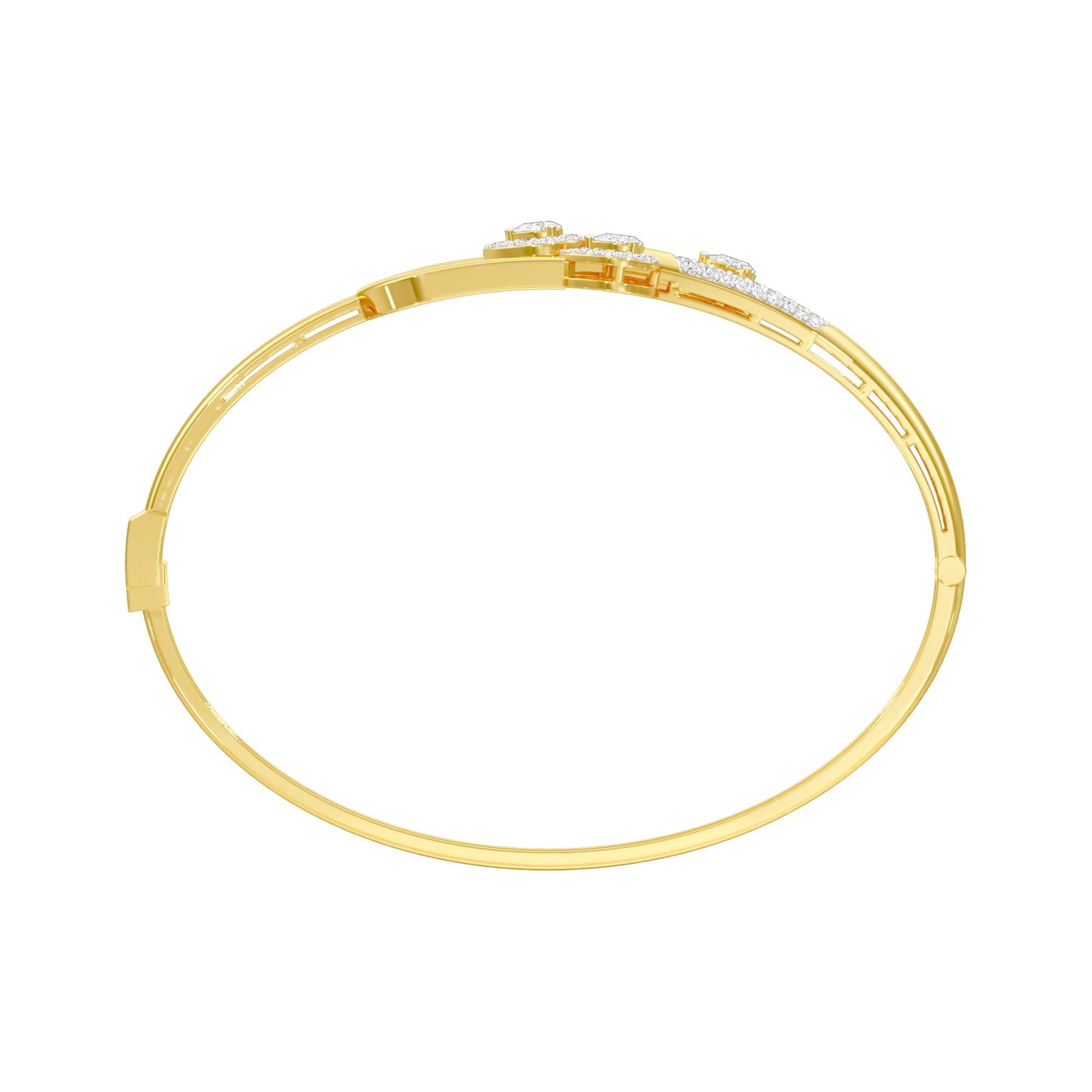 Vega In Bloom Diamond Kada Bracelet 18 KT / Yellow Gold