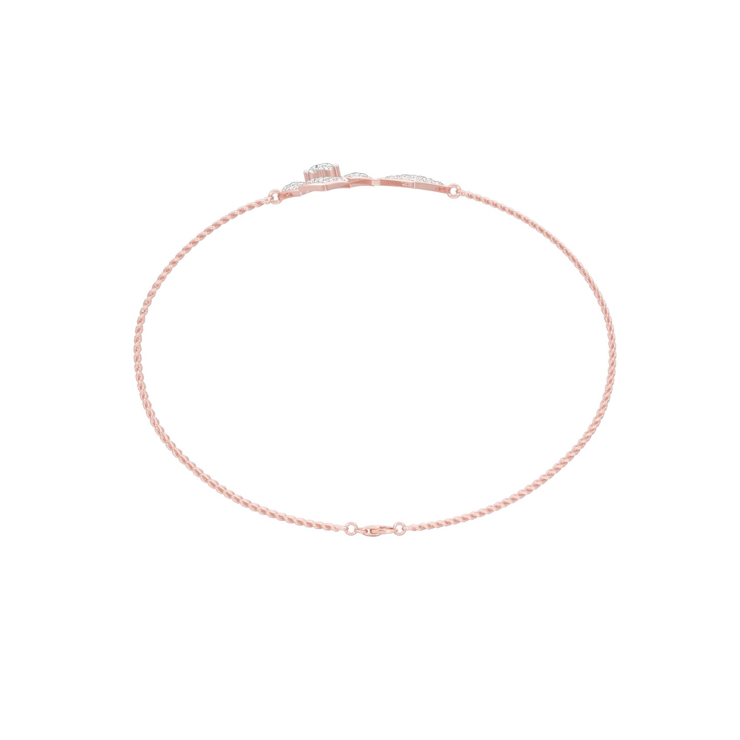 Jaali Filigree Diamond Chain Bracelet 18 KT / Rose Gold