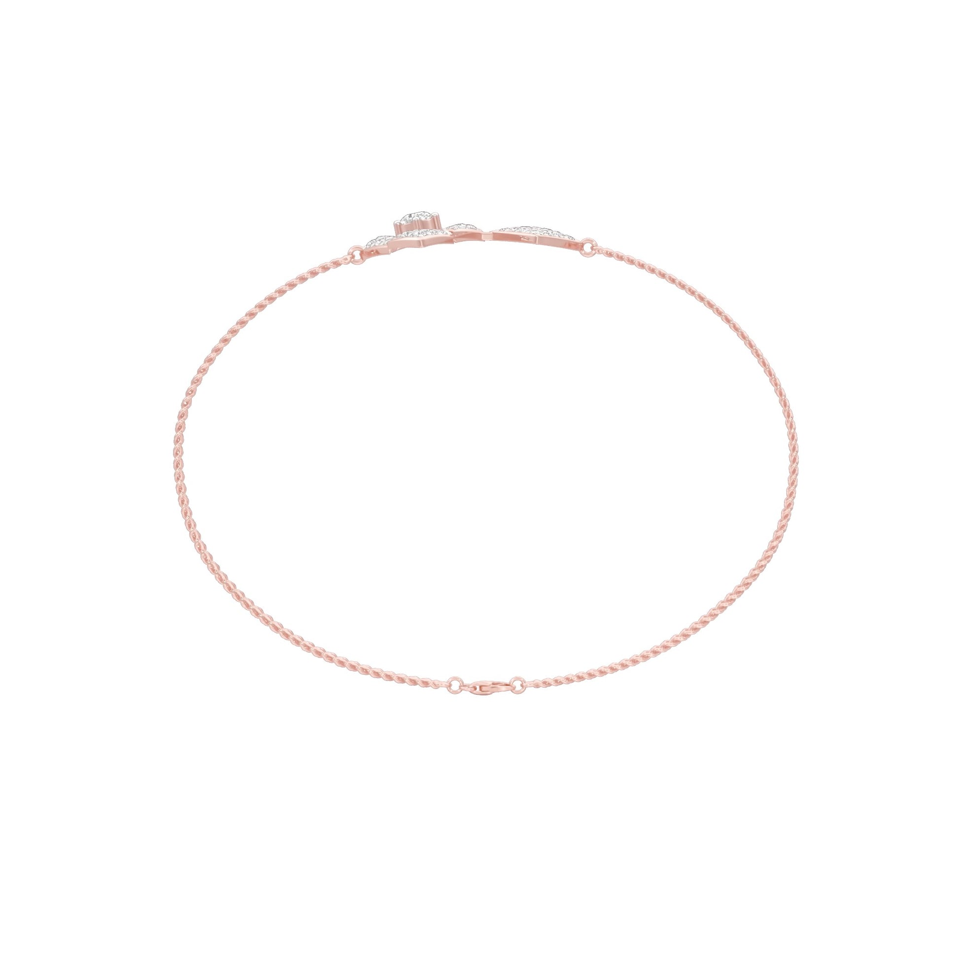 Jaali Filigree Diamond Chain Bracelet 18 KT / Rose Gold