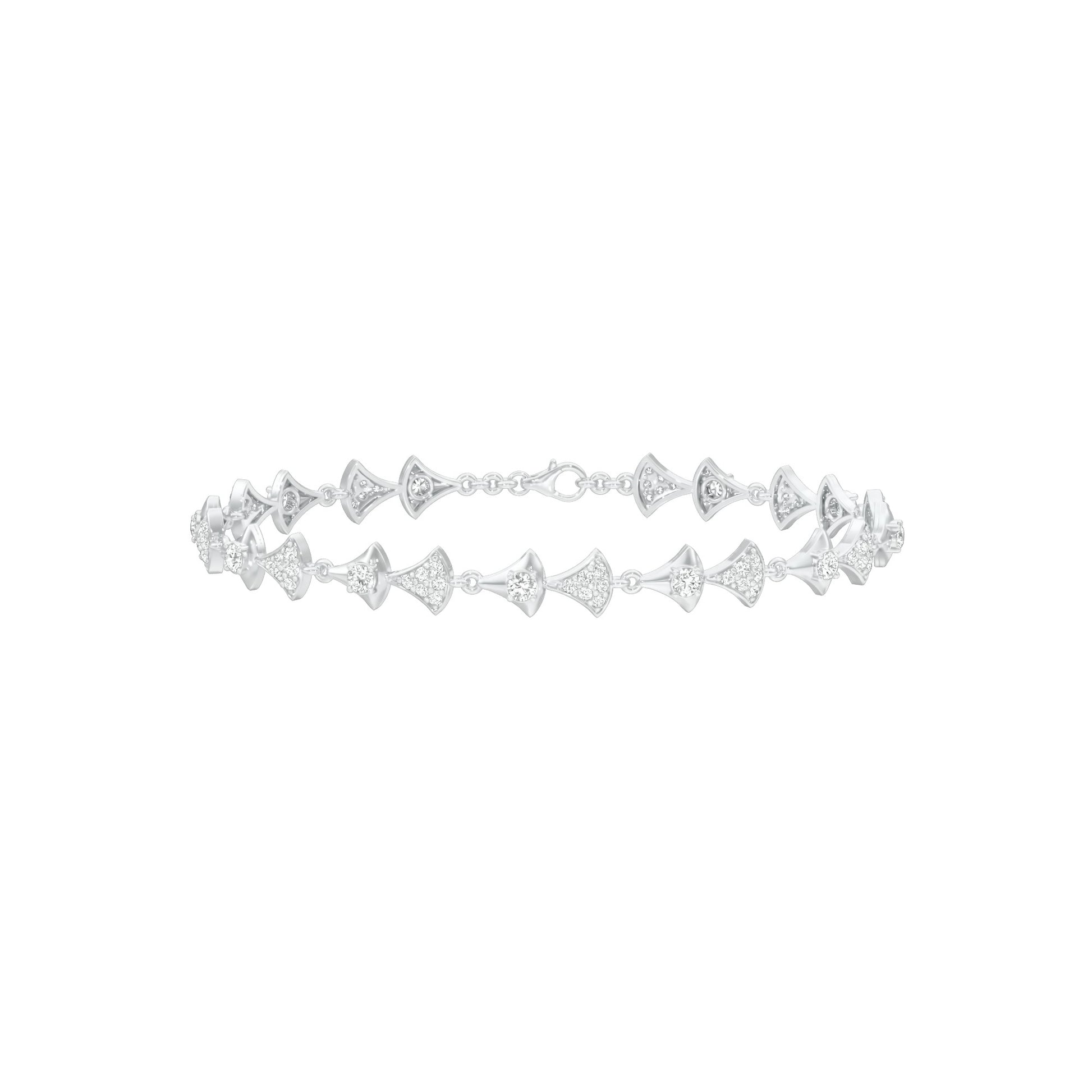 Willow Line Diamond Flexi Bracelet 18 KT / White Gold