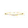 Glow Curve Diamond Kada Bracelet 18 KT / Yellow Gold