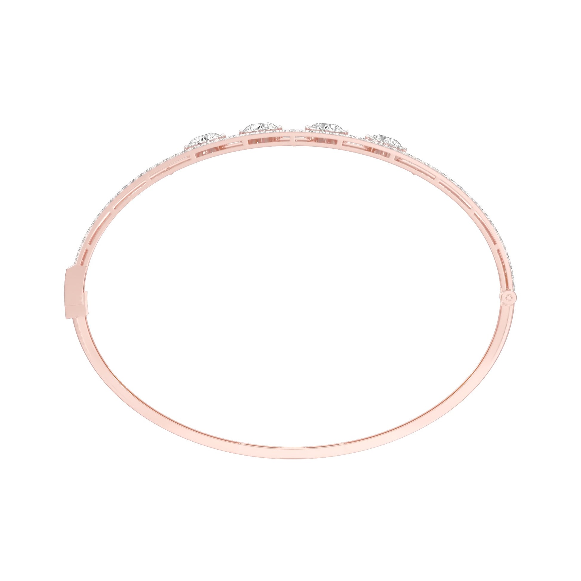 Layered in Light Diamond Kada Bracelet 18 KT / Rose Gold