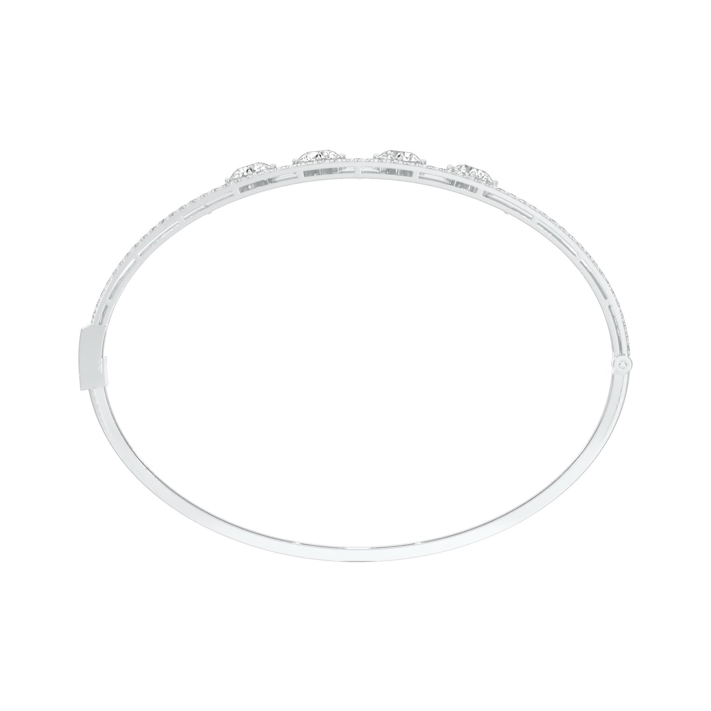 Layered in Light Diamond Kada Bracelet 18 KT / White Gold