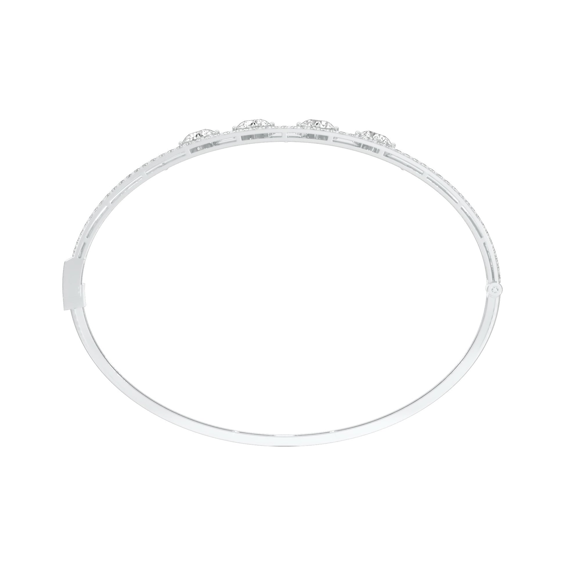 Layered in Light Diamond Kada Bracelet 18 KT / White Gold