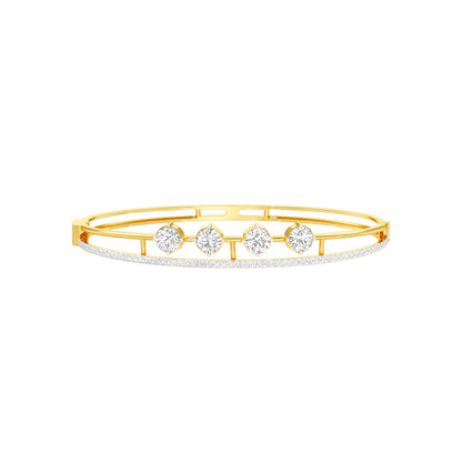 Layered in Light Diamond Kada Bracelet 18 KT / Yellow Gold