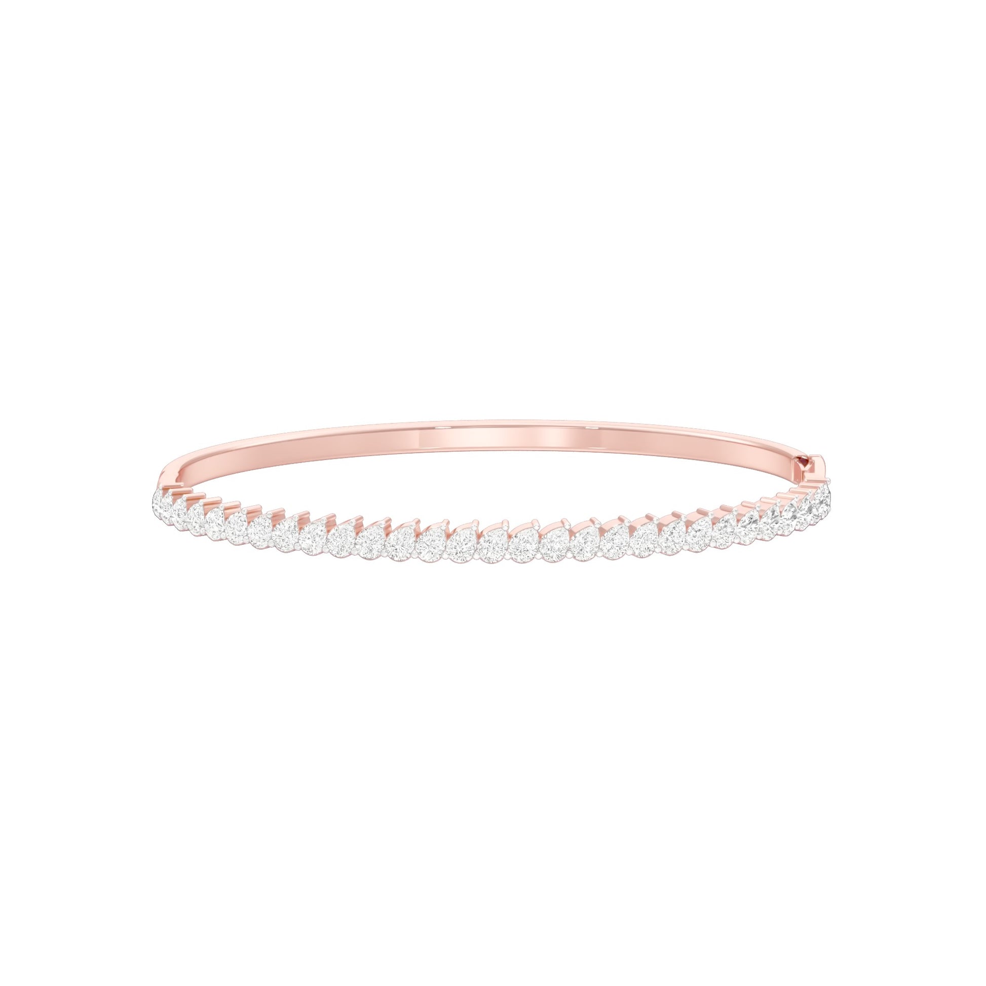 Lined in Light Diamond Kada Bracelet 18 KT / Rose Gold