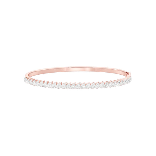 Lined in Light Diamond Kada Bracelet 18 KT / Rose Gold