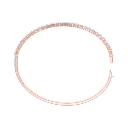Lined in Light Diamond Kada Bracelet 18 KT / Rose Gold