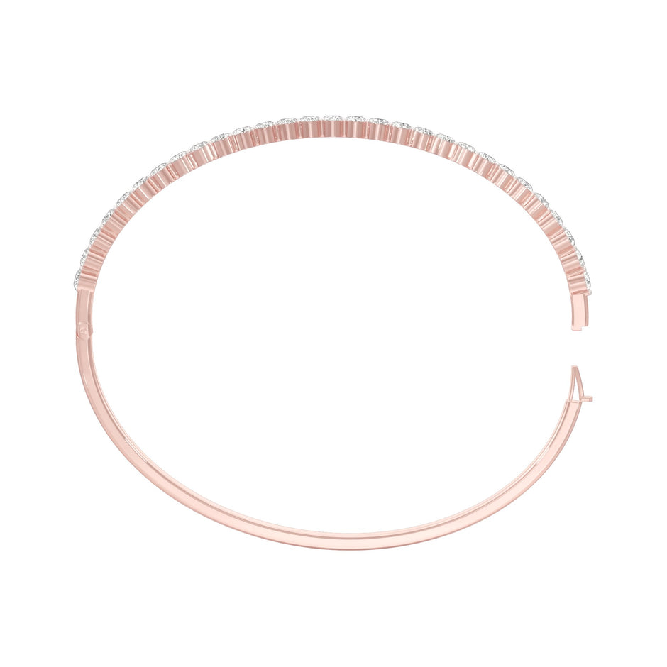 Lined in Light Diamond Kada Bracelet 18 KT / Rose Gold