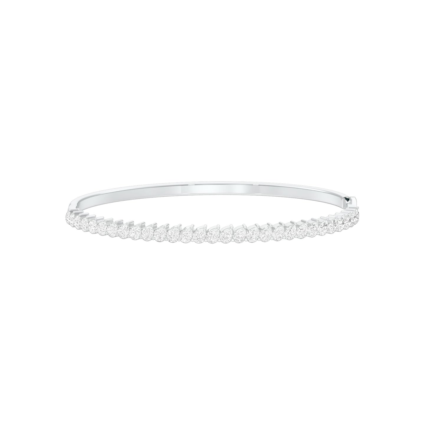 Lined in Light Diamond Kada Bracelet 18 KT / White Gold