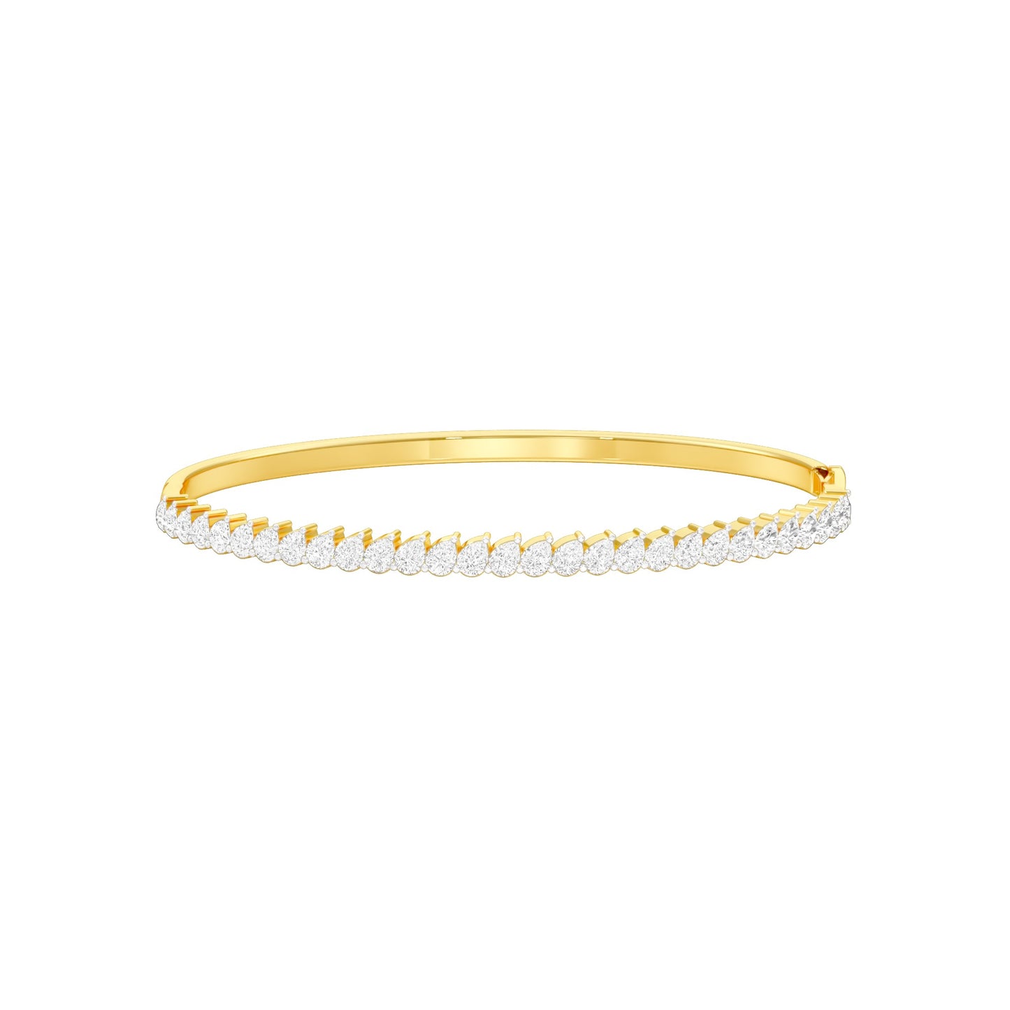 Lined in Light Diamond Kada Bracelet 18 KT / Yellow Gold