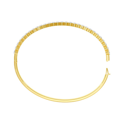 Lined in Light Diamond Kada Bracelet 18 KT / Yellow Gold
