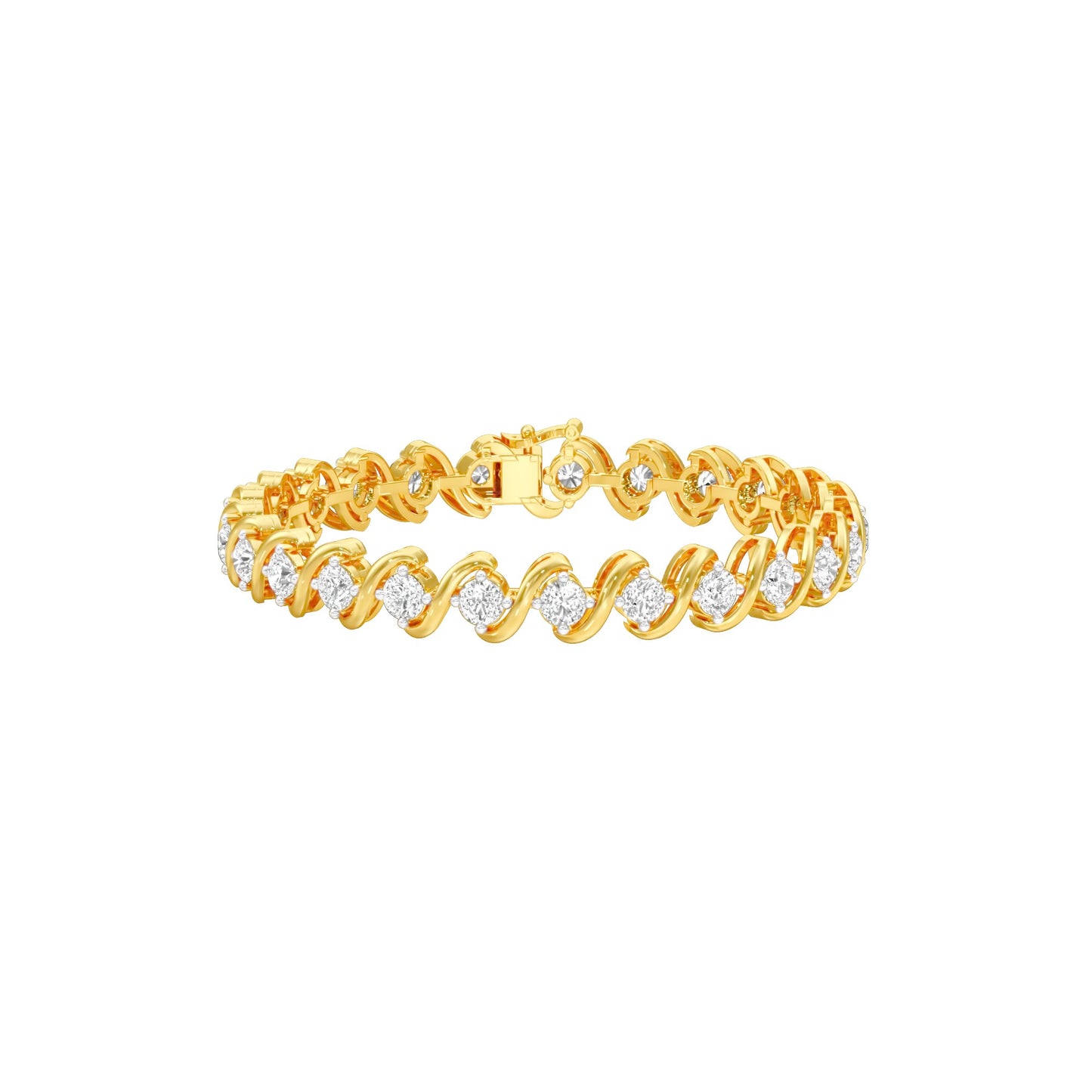 Circles of Devotion Diamond Tennis Bracelet 18 KT / Yellow Gold