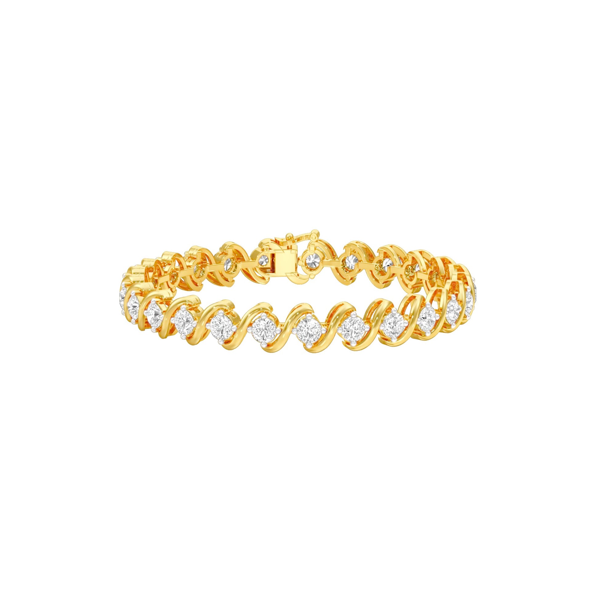 Circles of Devotion Diamond Tennis Bracelet 18 KT / Yellow Gold