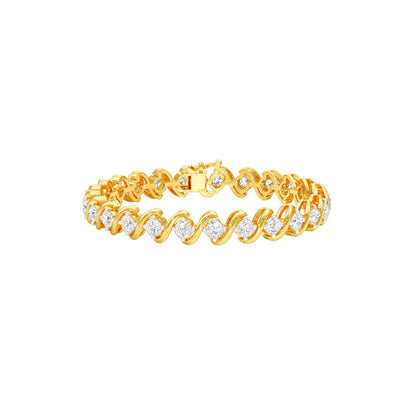Circles of Devotion Diamond Tennis Bracelet 18 KT / Yellow Gold