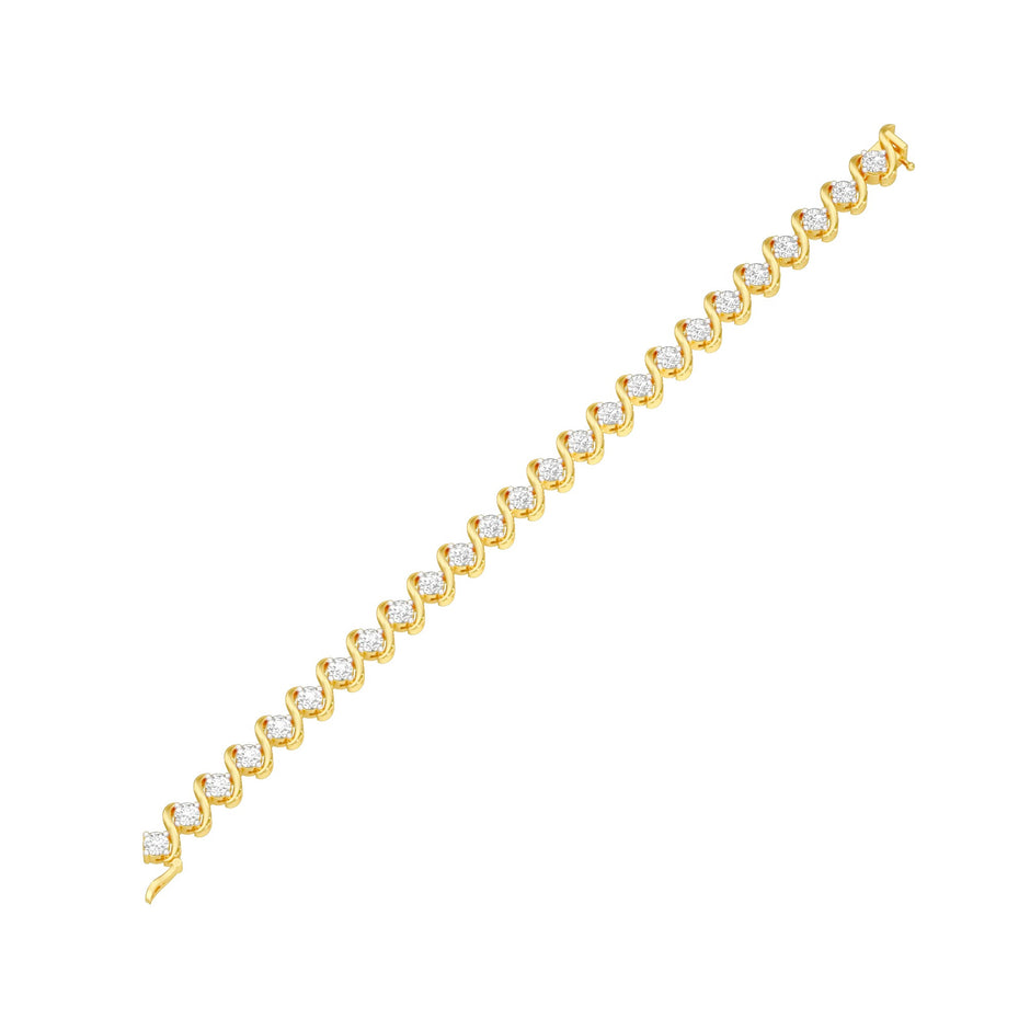 Circles of Devotion Diamond Tennis Bracelet 18 KT / Yellow Gold