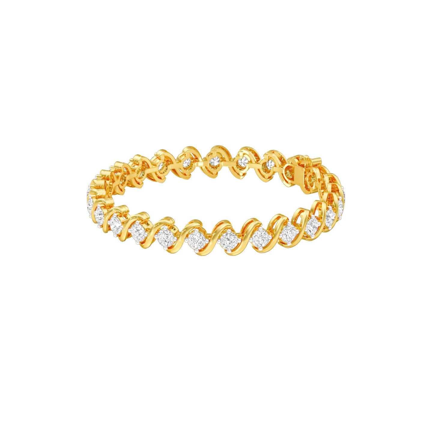 Circles of Devotion Diamond Tennis Bracelet 18 KT / Yellow Gold