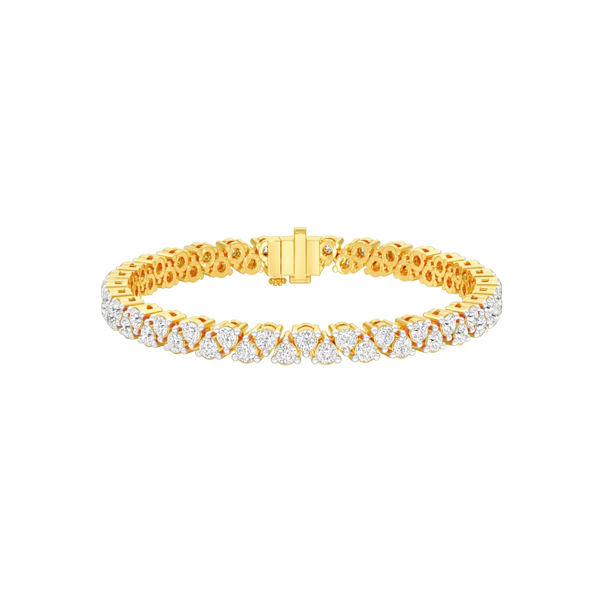 The Muse Loop Diamond Tennis Bracelet 18 KT / Yellow Gold