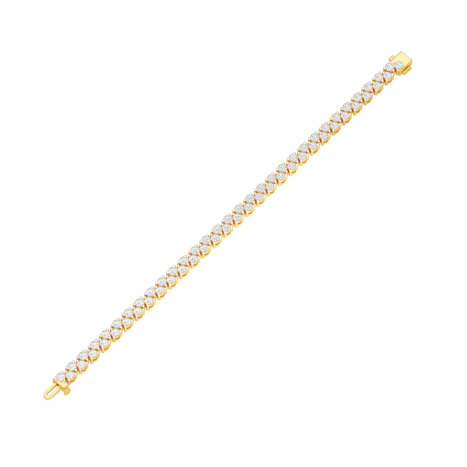 The Muse Loop Diamond Tennis Bracelet 18 KT / Yellow Gold
