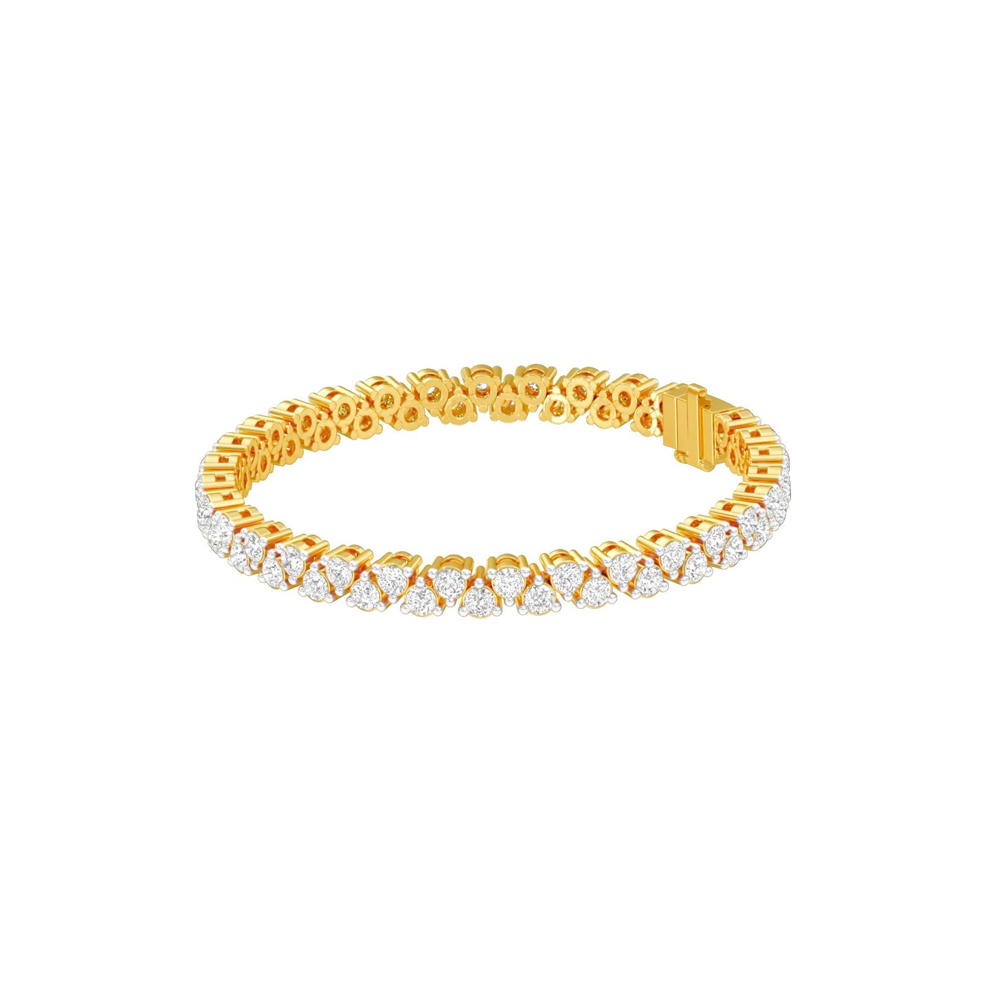 The Muse Loop Diamond Tennis Bracelet 18 KT / Yellow Gold