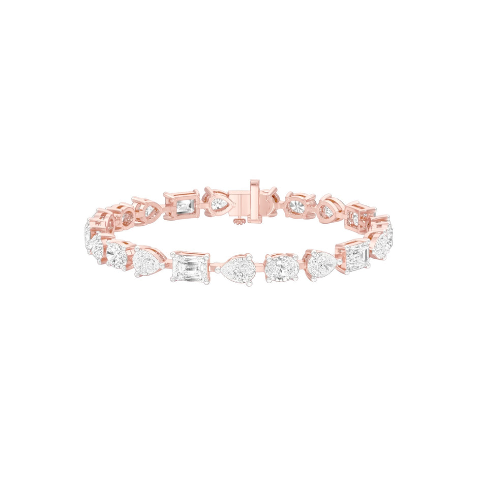 Follow No Rule Diamond Tennis Bracelet 18 KT / Rose Gold