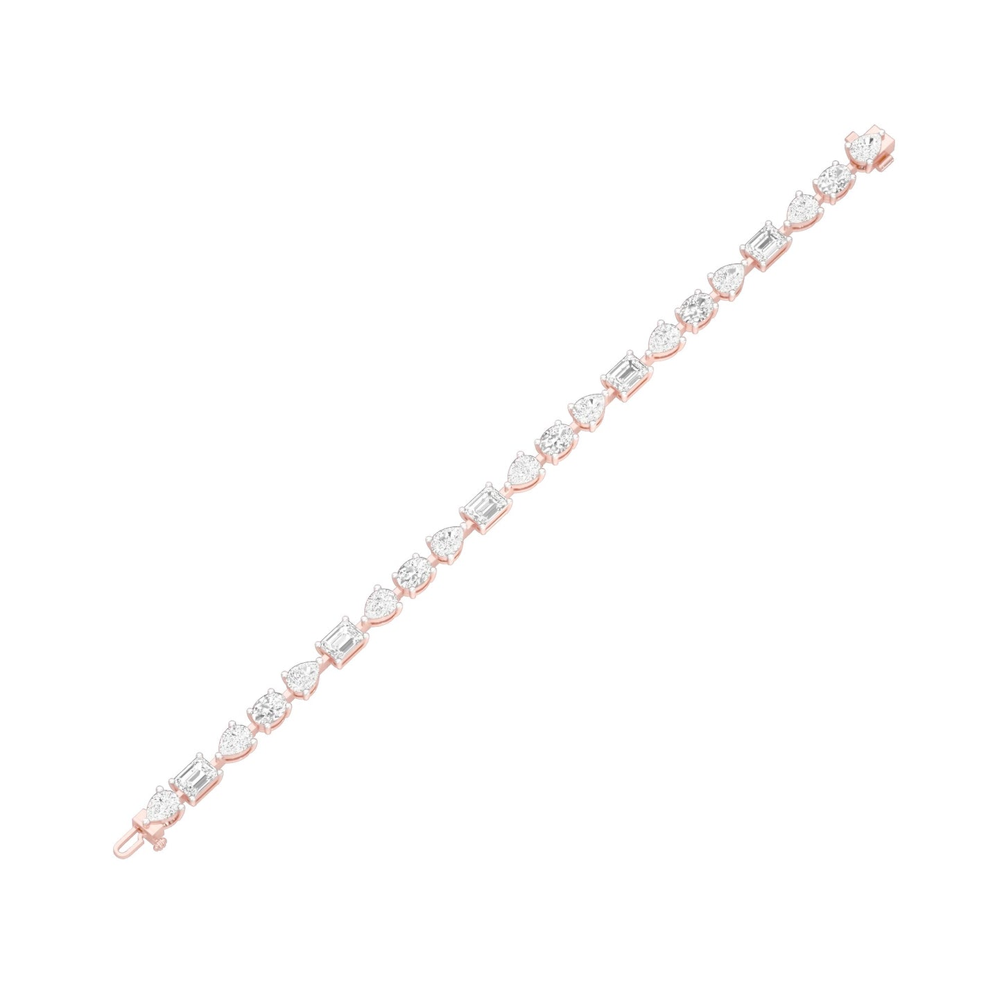 Follow No Rule Diamond Tennis Bracelet 18 KT / Rose Gold