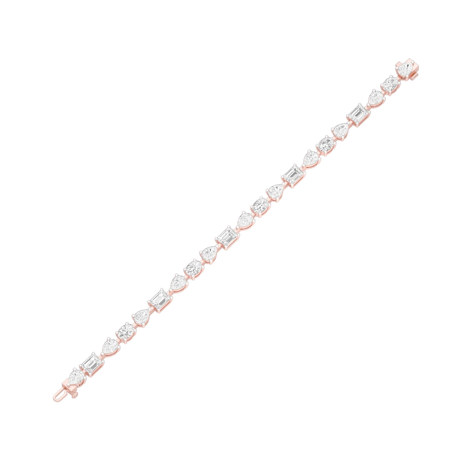 Follow No Rule Diamond Tennis Bracelet 18 KT / Rose Gold