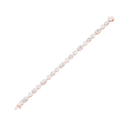 Follow No Rule Diamond Tennis Bracelet 18 KT / Rose Gold