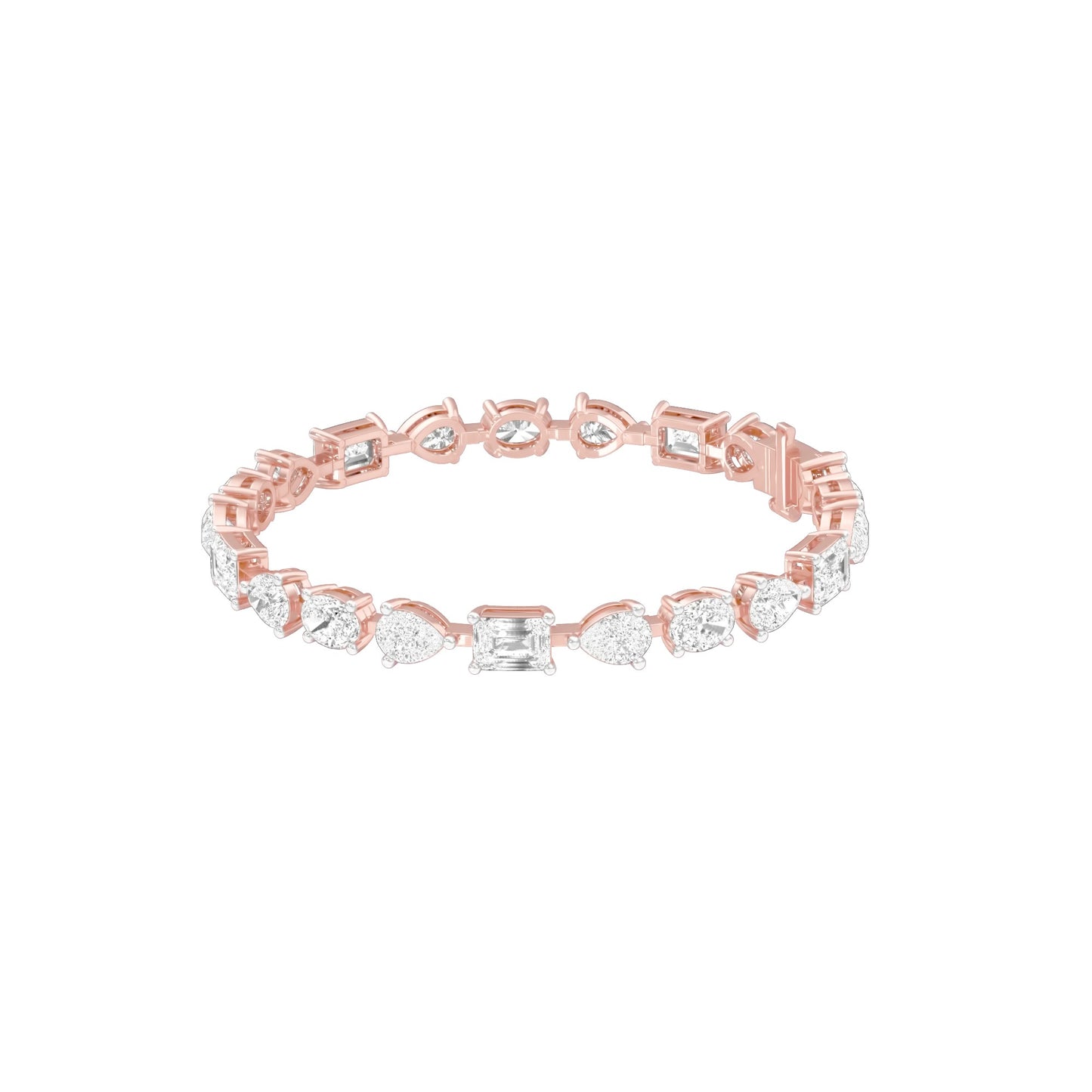 Follow No Rule Diamond Tennis Bracelet 18 KT / Rose Gold