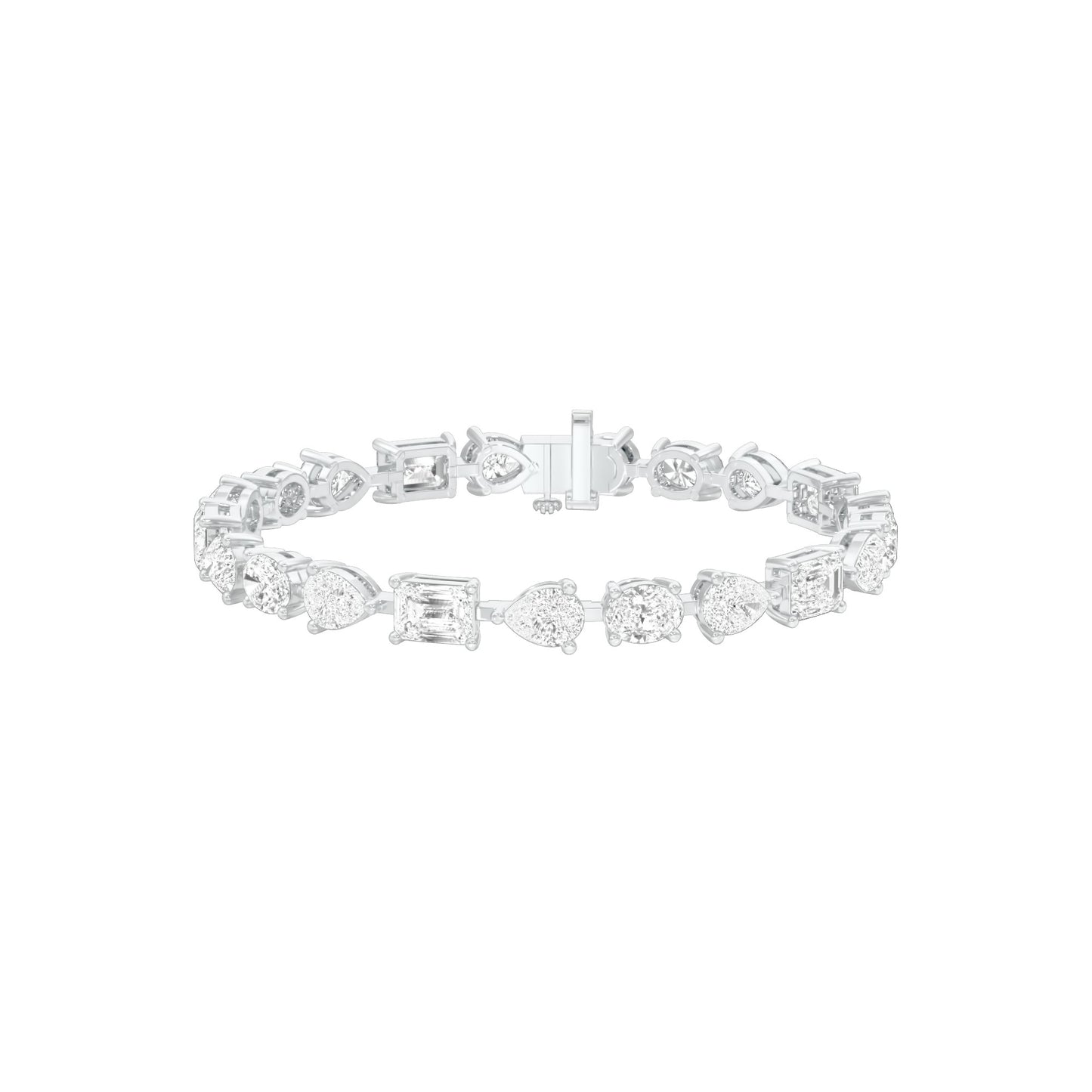 Follow No Rule Diamond Tennis Bracelet 18 KT / White Gold