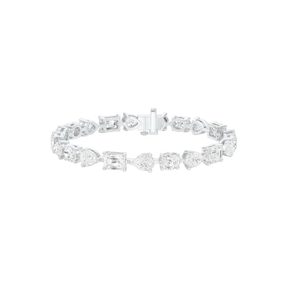 Follow No Rule Diamond Tennis Bracelet 18 KT / White Gold