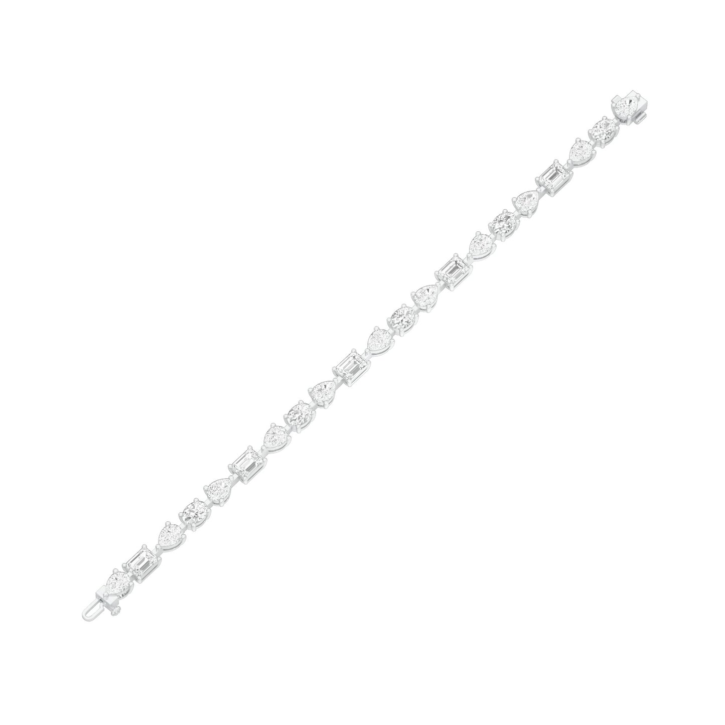 Follow No Rule Diamond Tennis Bracelet 18 KT / White Gold
