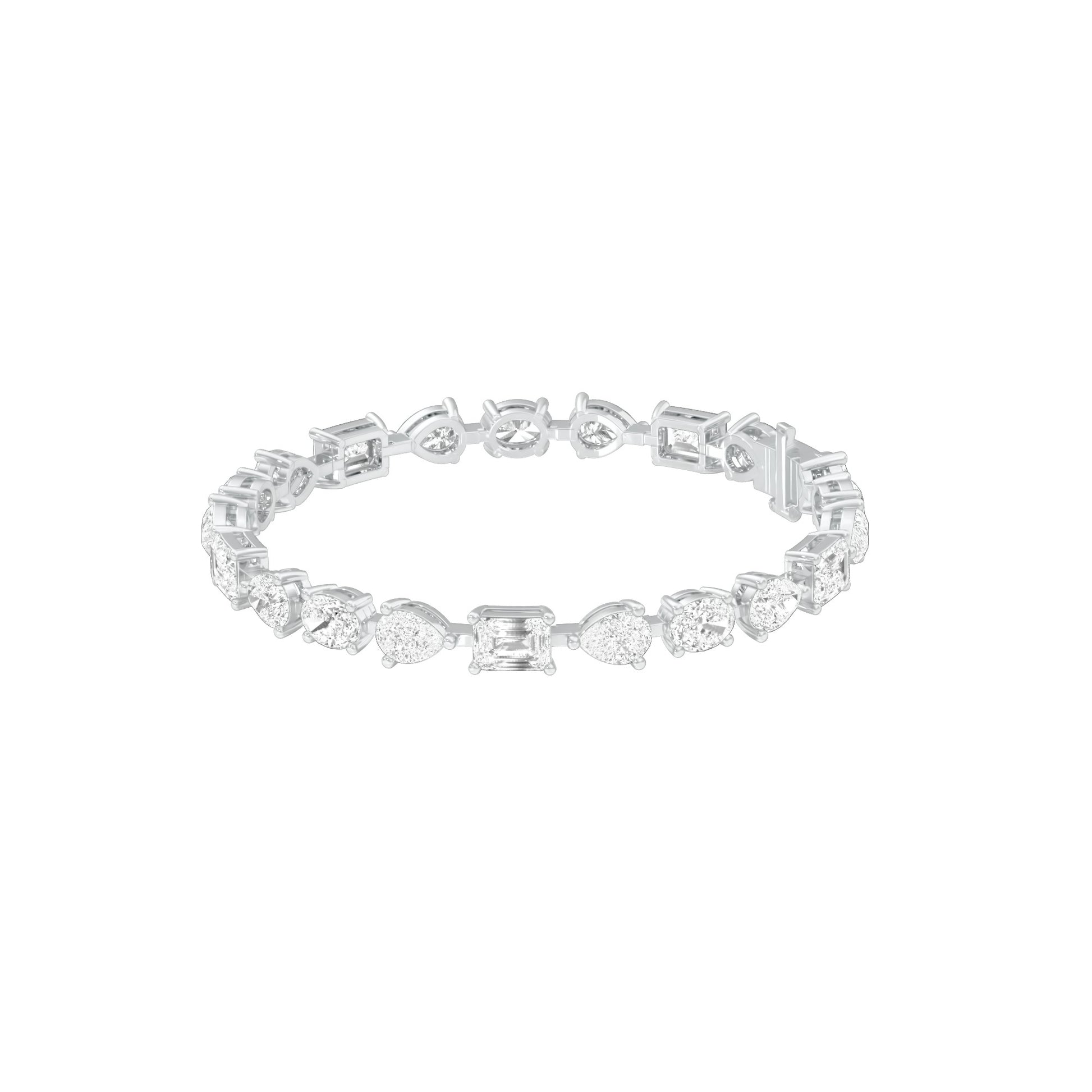 Follow No Rule Diamond Tennis Bracelet 18 KT / White Gold