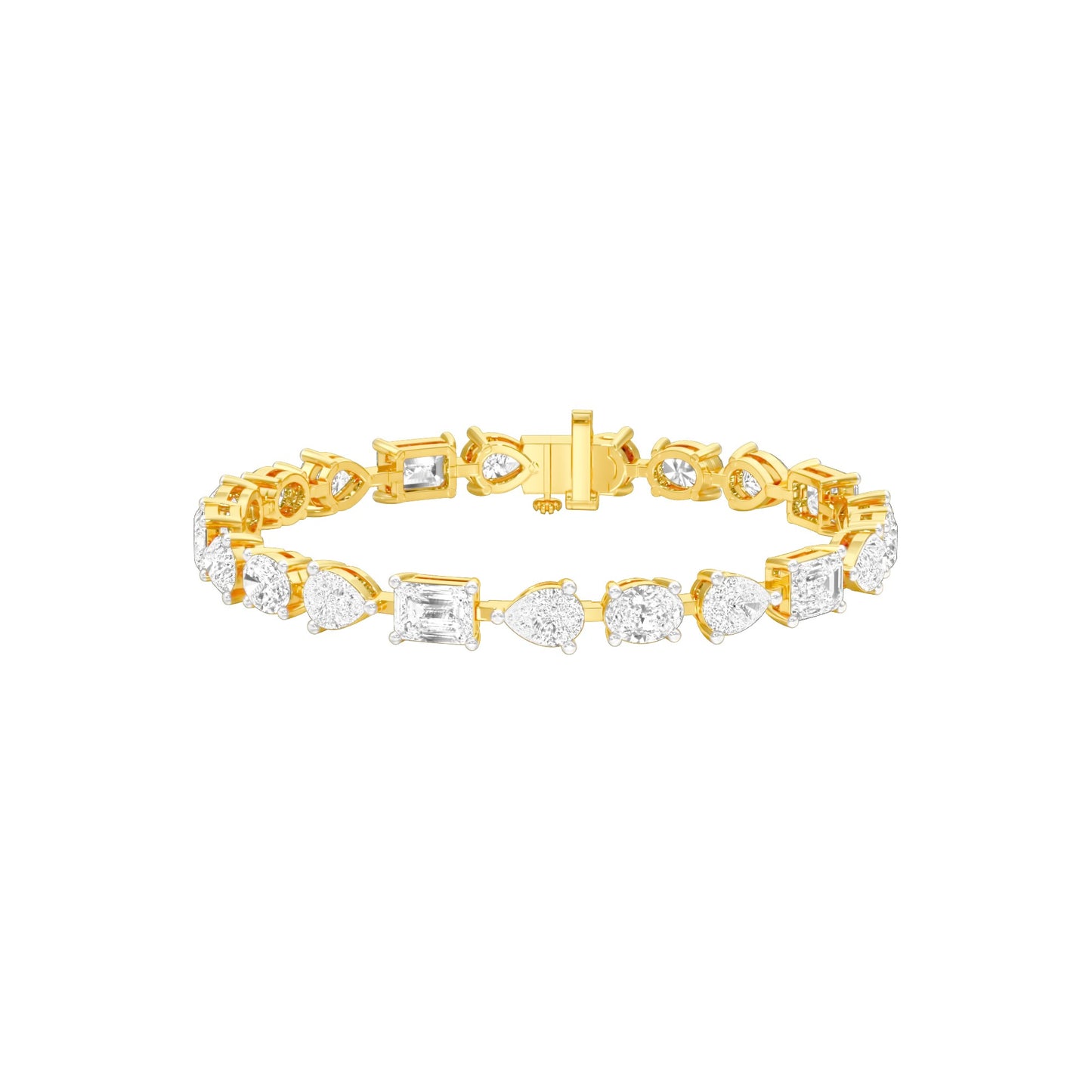 Follow No Rule Diamond Tennis Bracelet 18 KT / Yellow Gold
