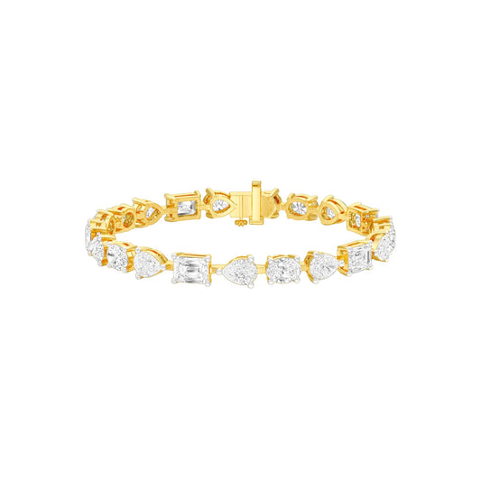 Follow No Rule Diamond Tennis Bracelet 18 KT / Yellow Gold