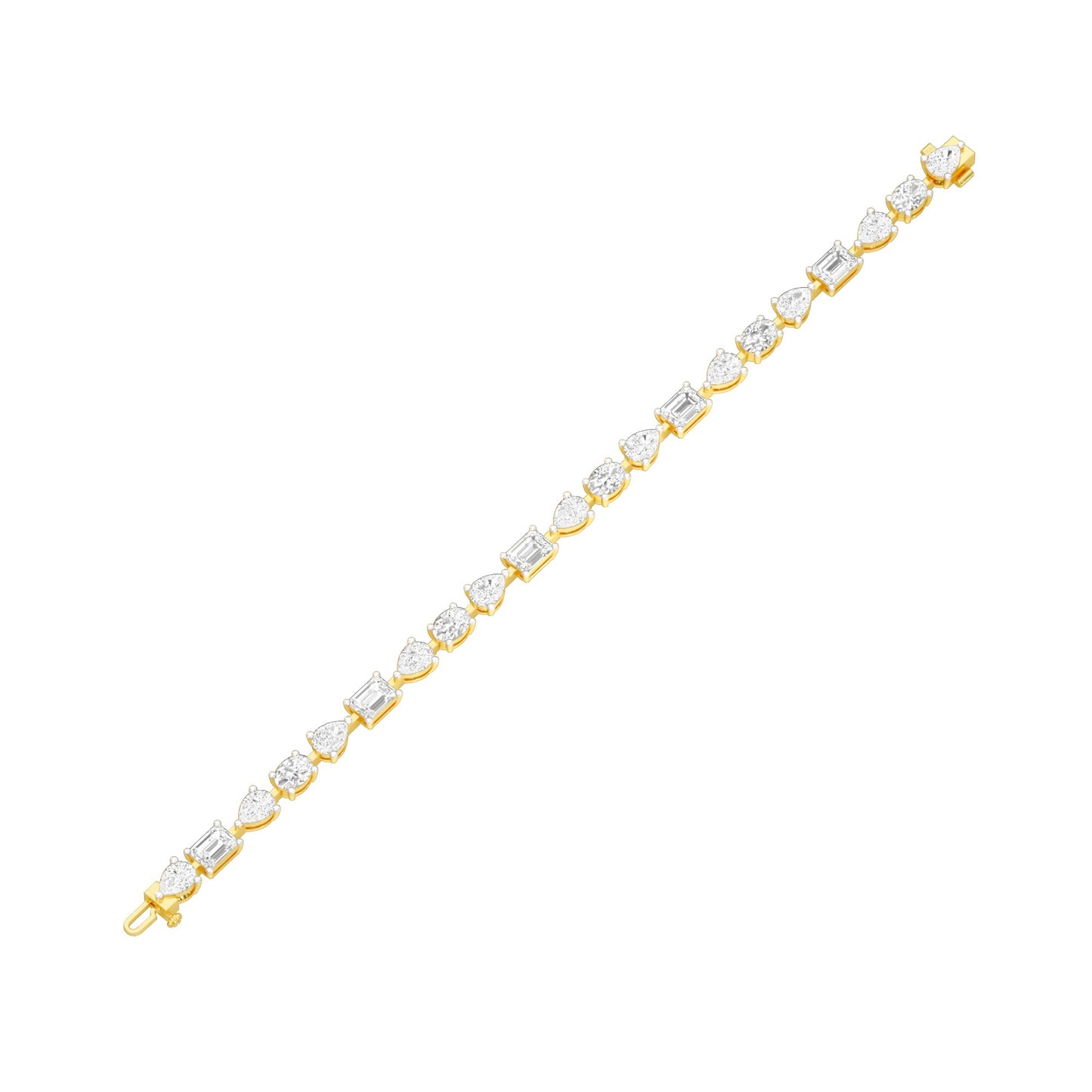 Follow No Rule Diamond Tennis Bracelet 18 KT / Yellow Gold