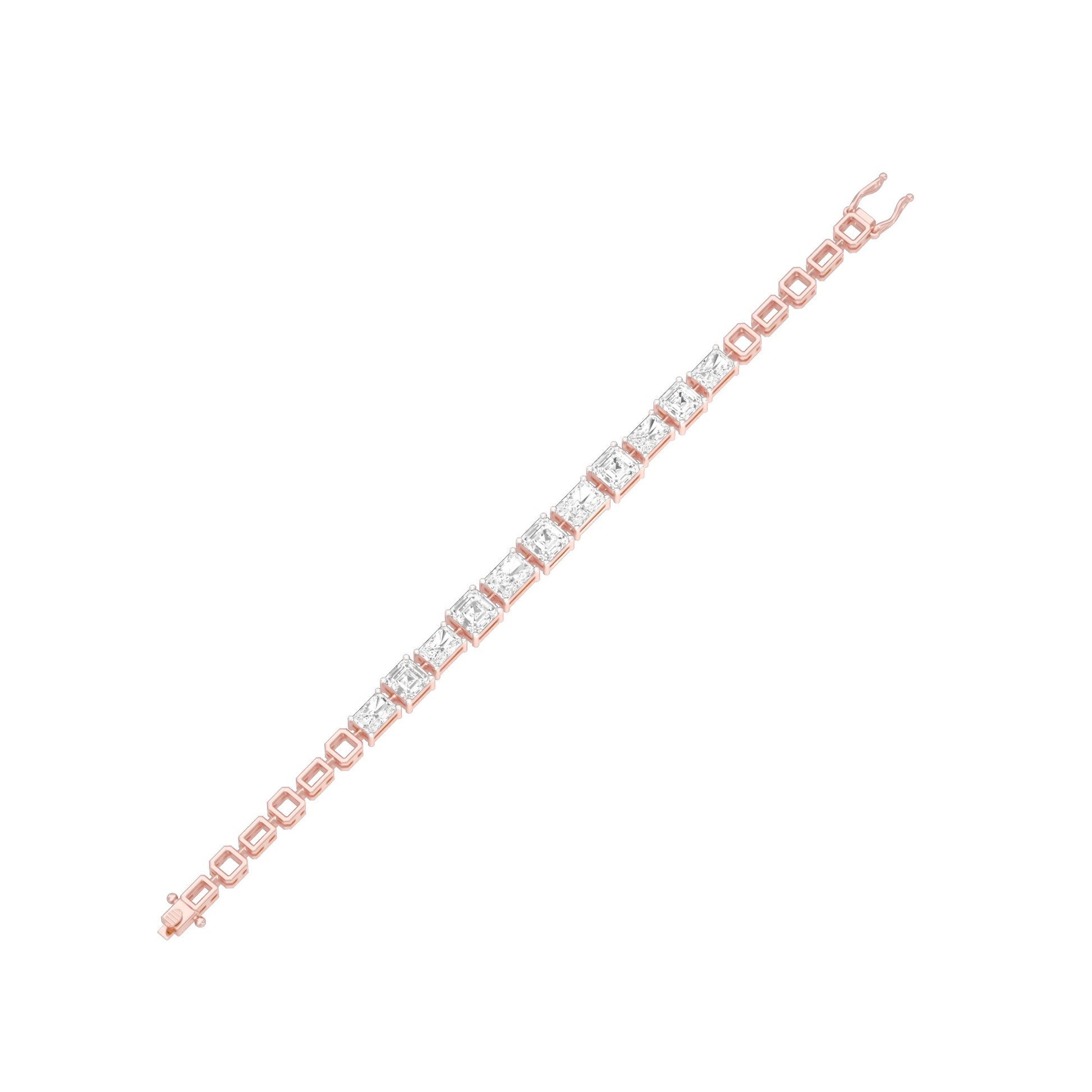 The Emerald Theory Diamond Tennis Bracelet 18 KT / Rose Gold