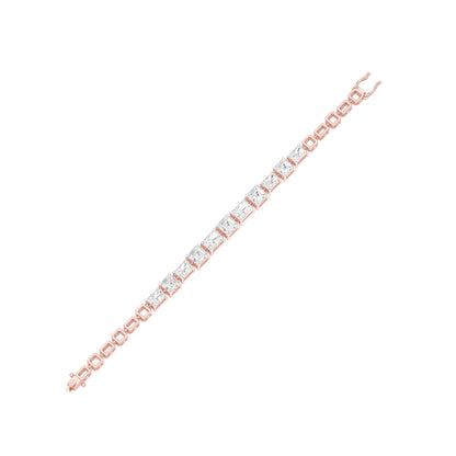 The Emerald Theory Diamond Tennis Bracelet 18 KT / Rose Gold