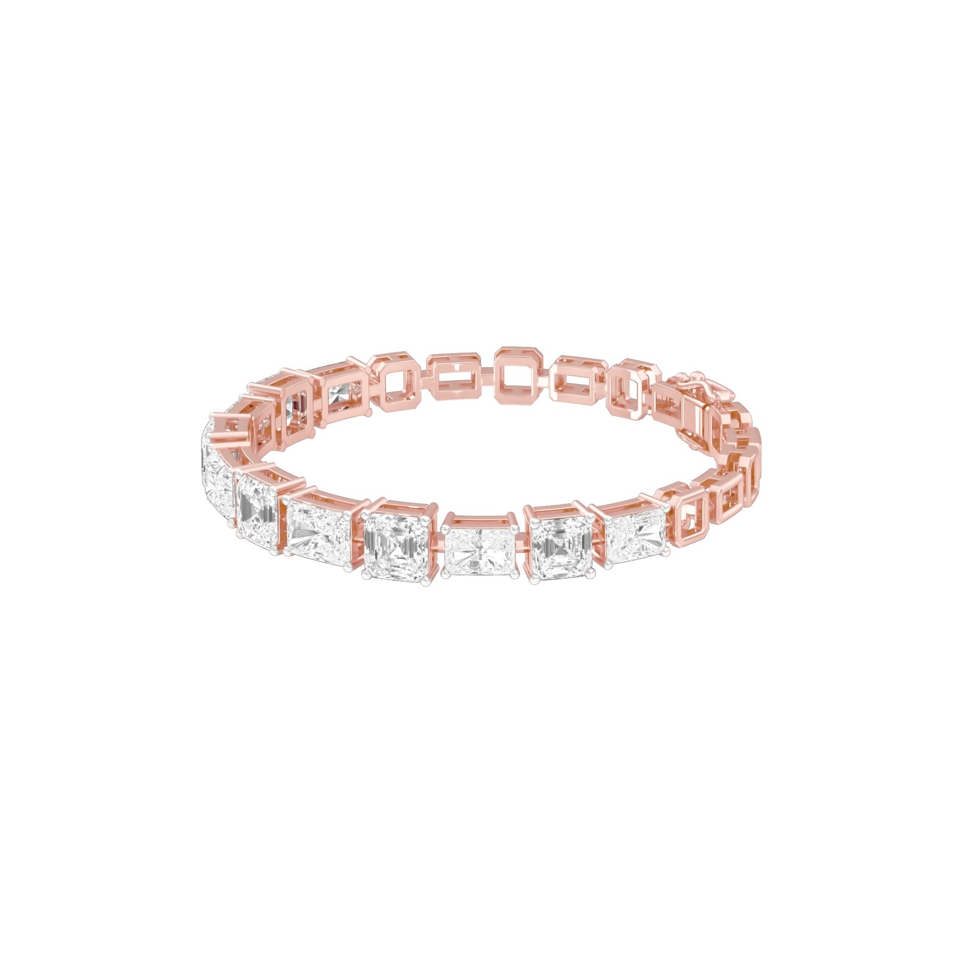 The Emerald Theory Diamond Tennis Bracelet 18 KT / Rose Gold